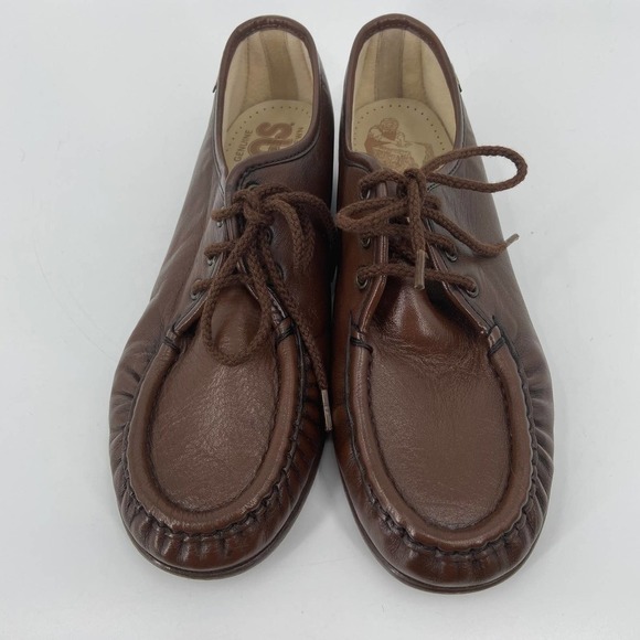 SAS Siesta Loafer Comfort Shoes Supple Leather Lace Up Brown Women's Size 8.5 - Picture 5 of 12
